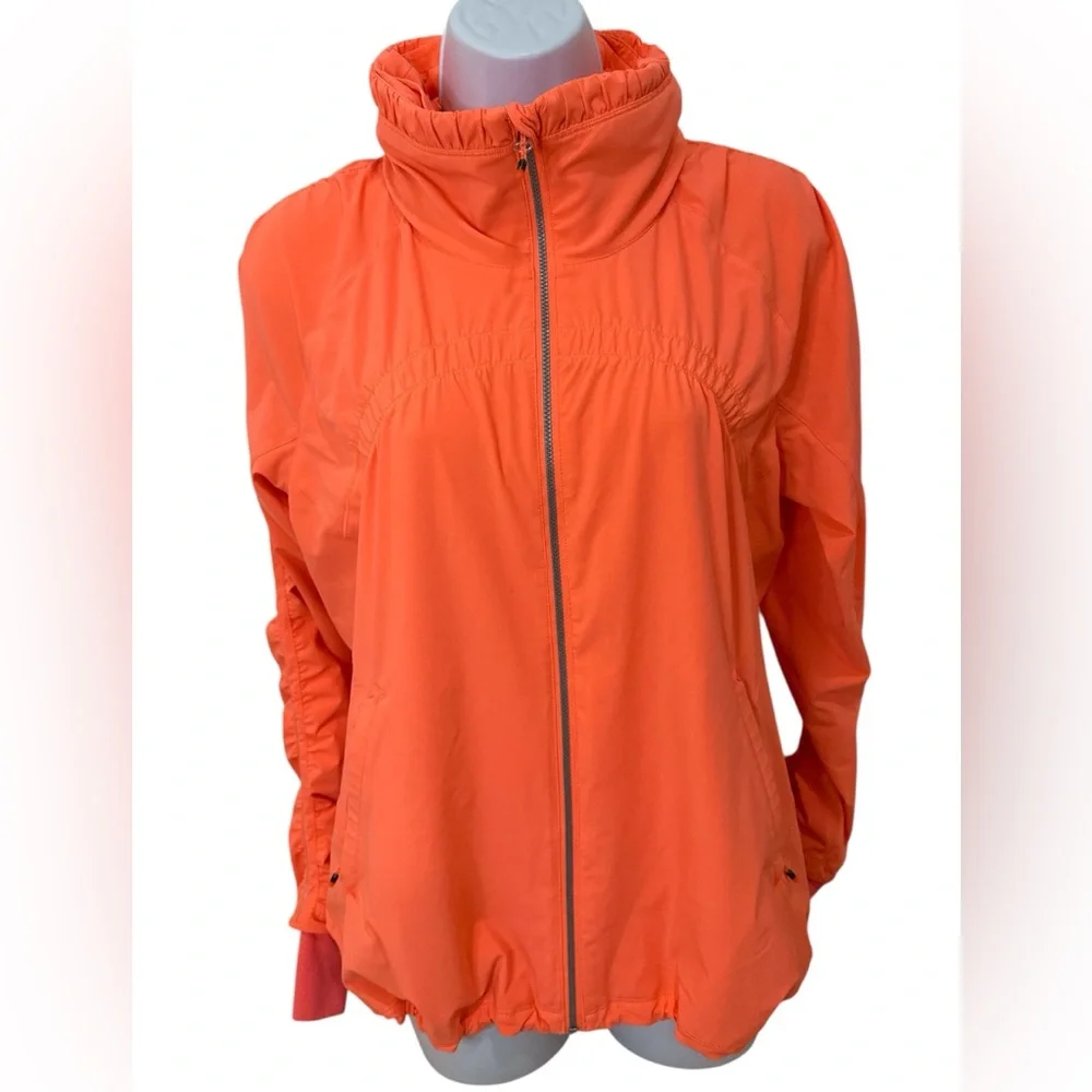 Lululemon Athletica Neon Coral Gather Me Slightly Jacket - Picture 3 of 8